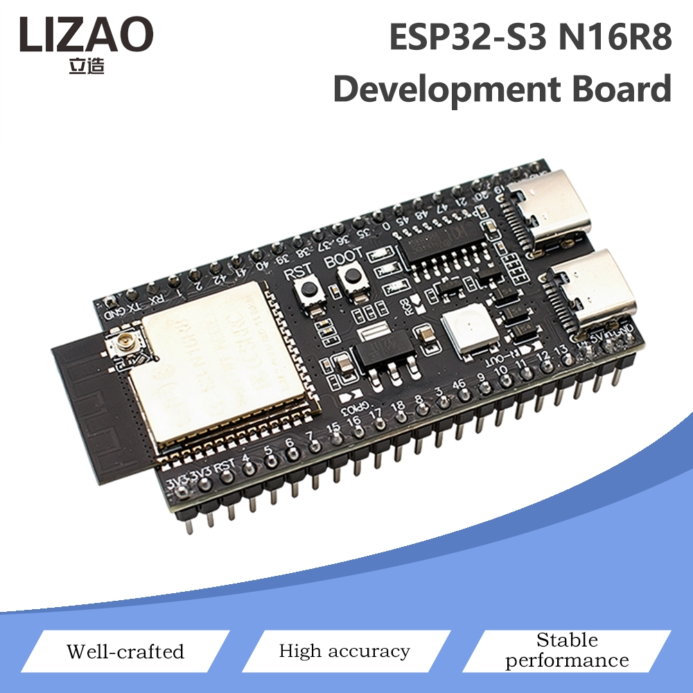 Smart Home Module Iot - ESP32-S3 N16R8 ontwikkelbord, met twee Type-C-poorten,
