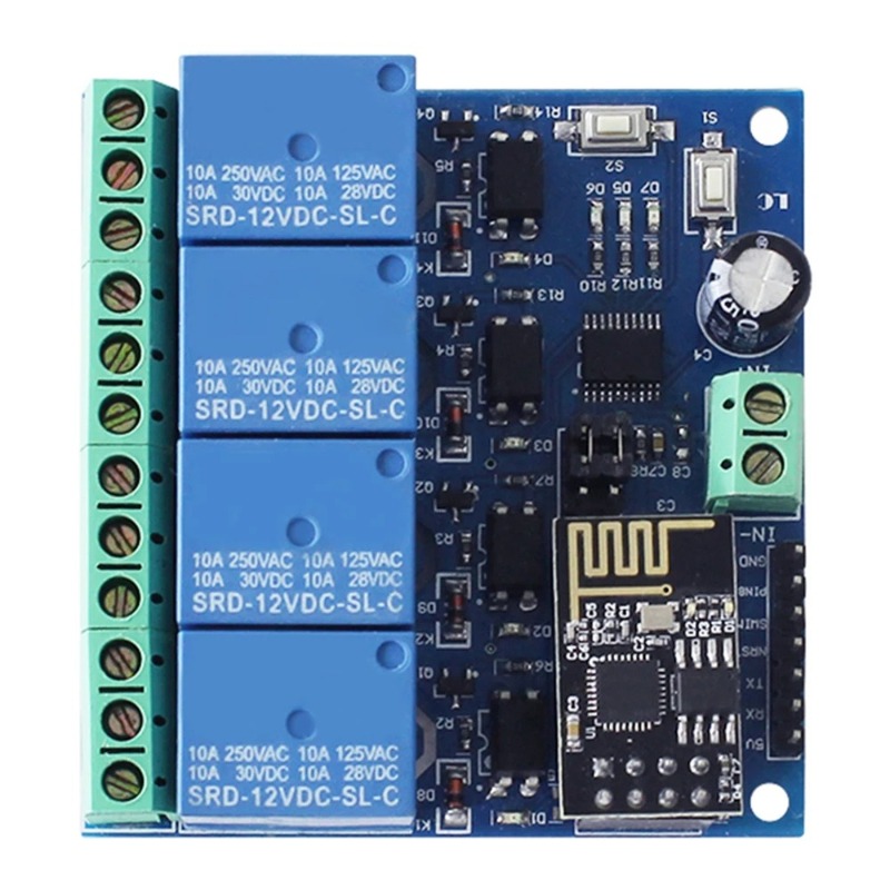 ESP8266 ESP-01 4-weg WiFi rela - Smart Home Module Iot recensie en prijs