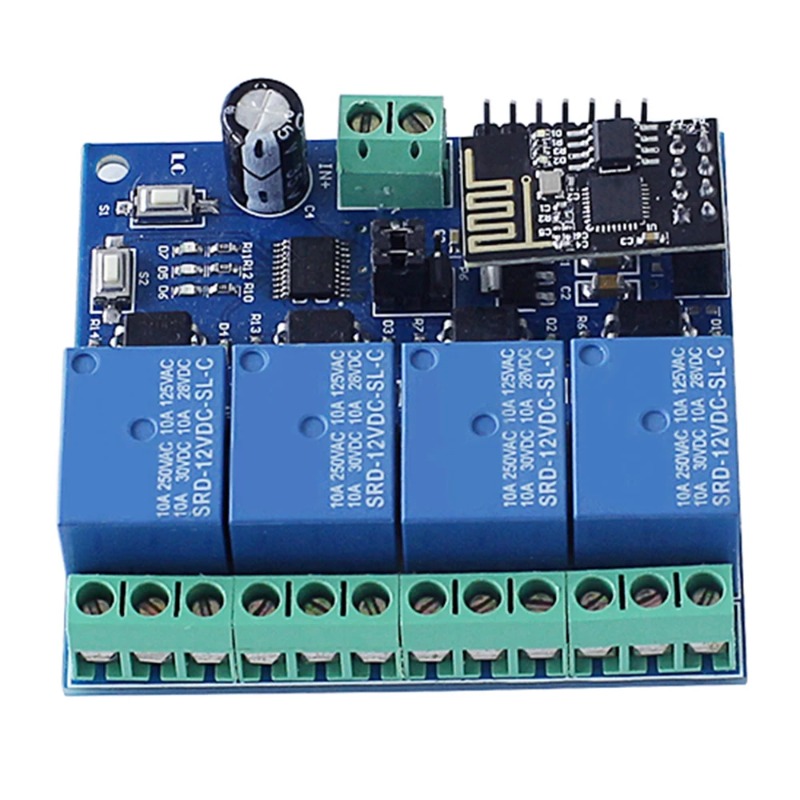ESP8266 ESP-01 4-weg WiFi rela - Smart Home Module Iot recensie en prijs