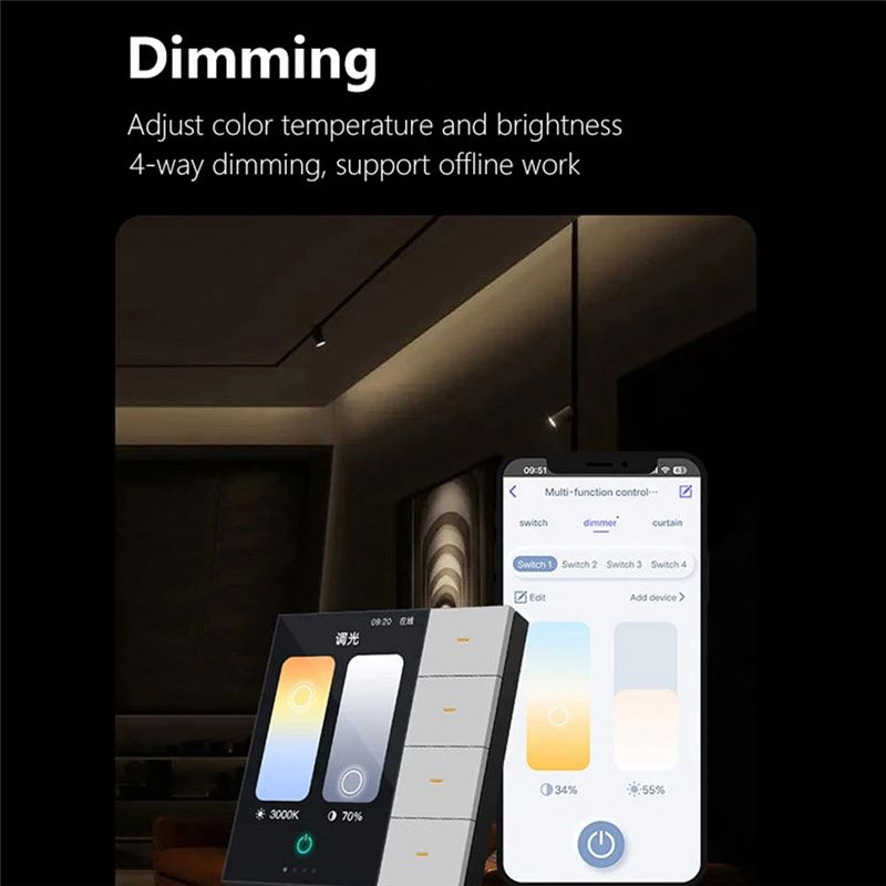 AED6-Tuya Zigbee 3,5 inch slim - Tuya 4 Channel recensie en prijs